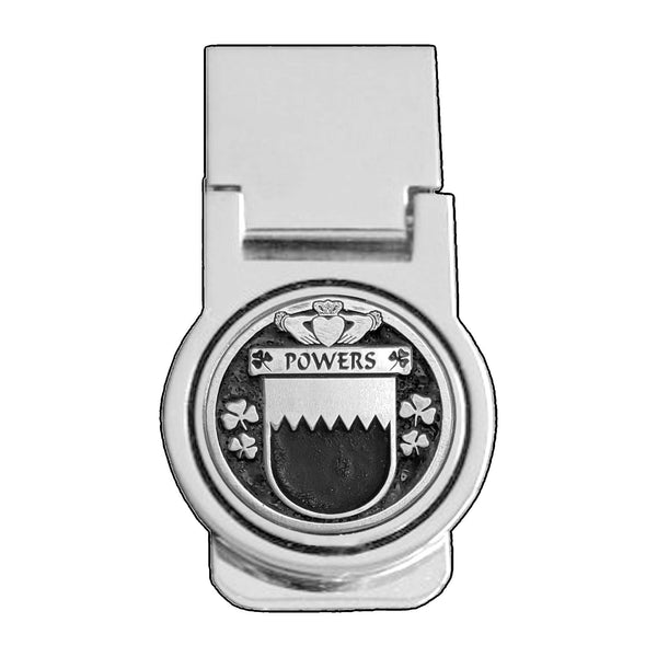 Powers Irish Disk Coat of Arms Round Money Clip