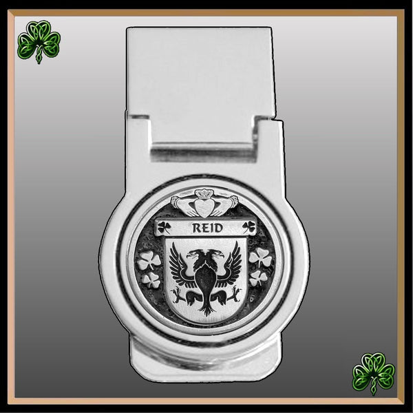 Reid Irish Disk Coat of Arms Round Money Clip