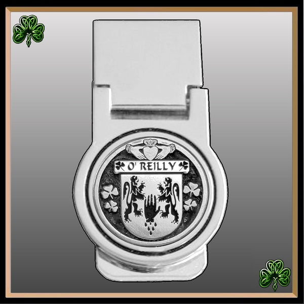 O'Reilly Irish Disk Coat of Arms Round Money Clip