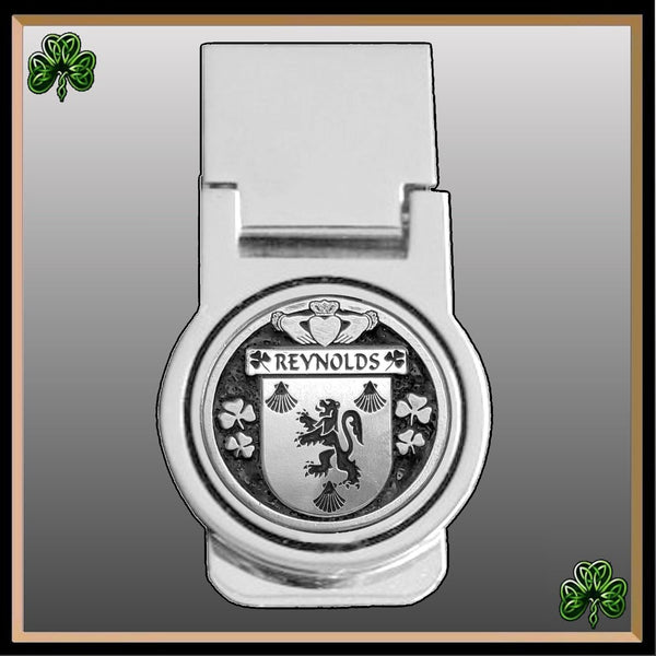 Reynolds Irish Disk Coat of Arms Round Money Clip