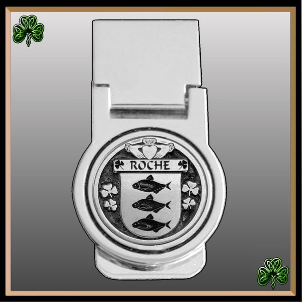 Roche Irish Disk Coat of Arms Round Money Clip