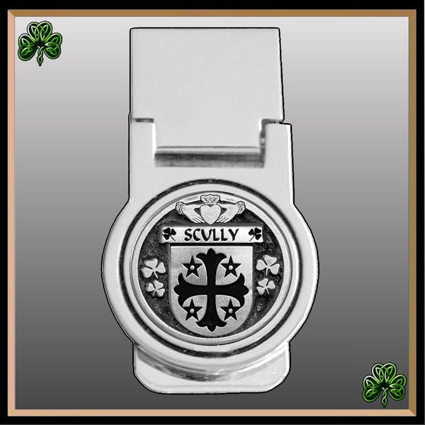 Scully Irish Disk Coat of Arms Round Money Clip