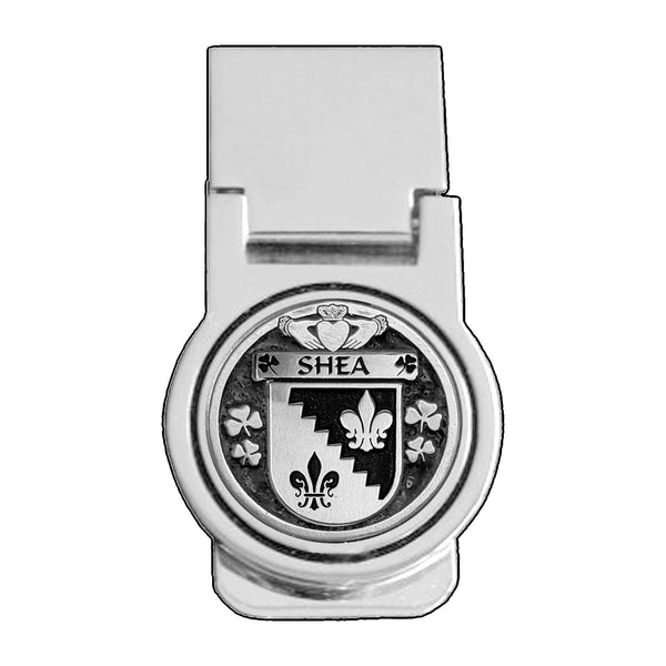 Shea Irish Disk Coat of Arms Round Money Clip