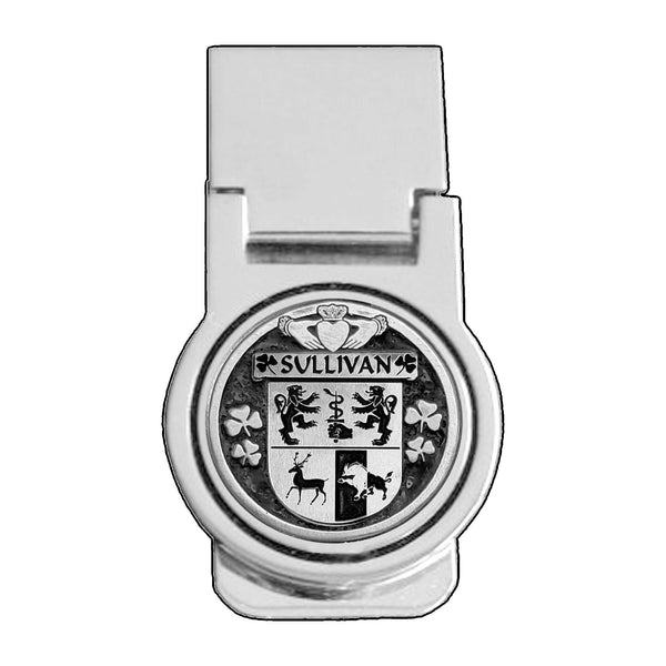 Sullivan Irish Disk Coat of Arms Round Money Clip