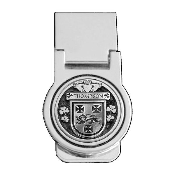 Thompson Irish Disk Coat of Arms Round Money Clip