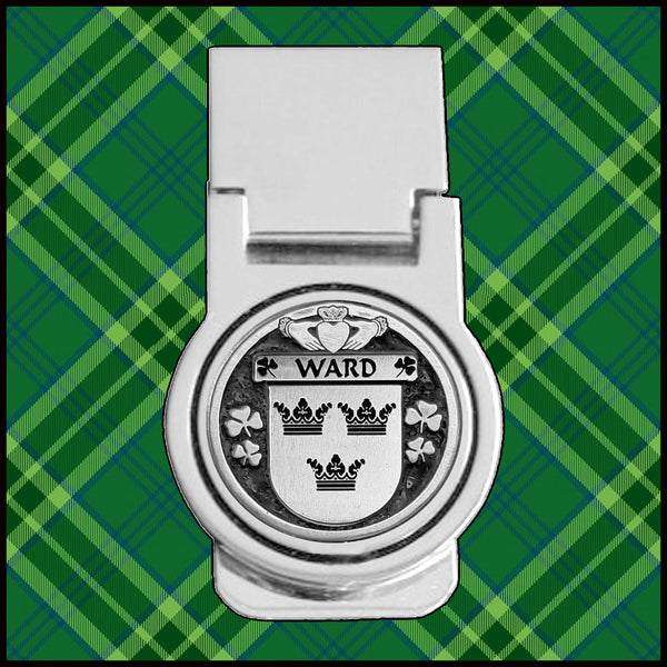 Ward Irish Disk Coat of Arms Round Money Clip