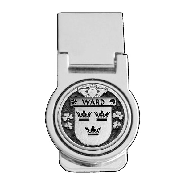 Ward Irish Disk Coat of Arms Round Money Clip