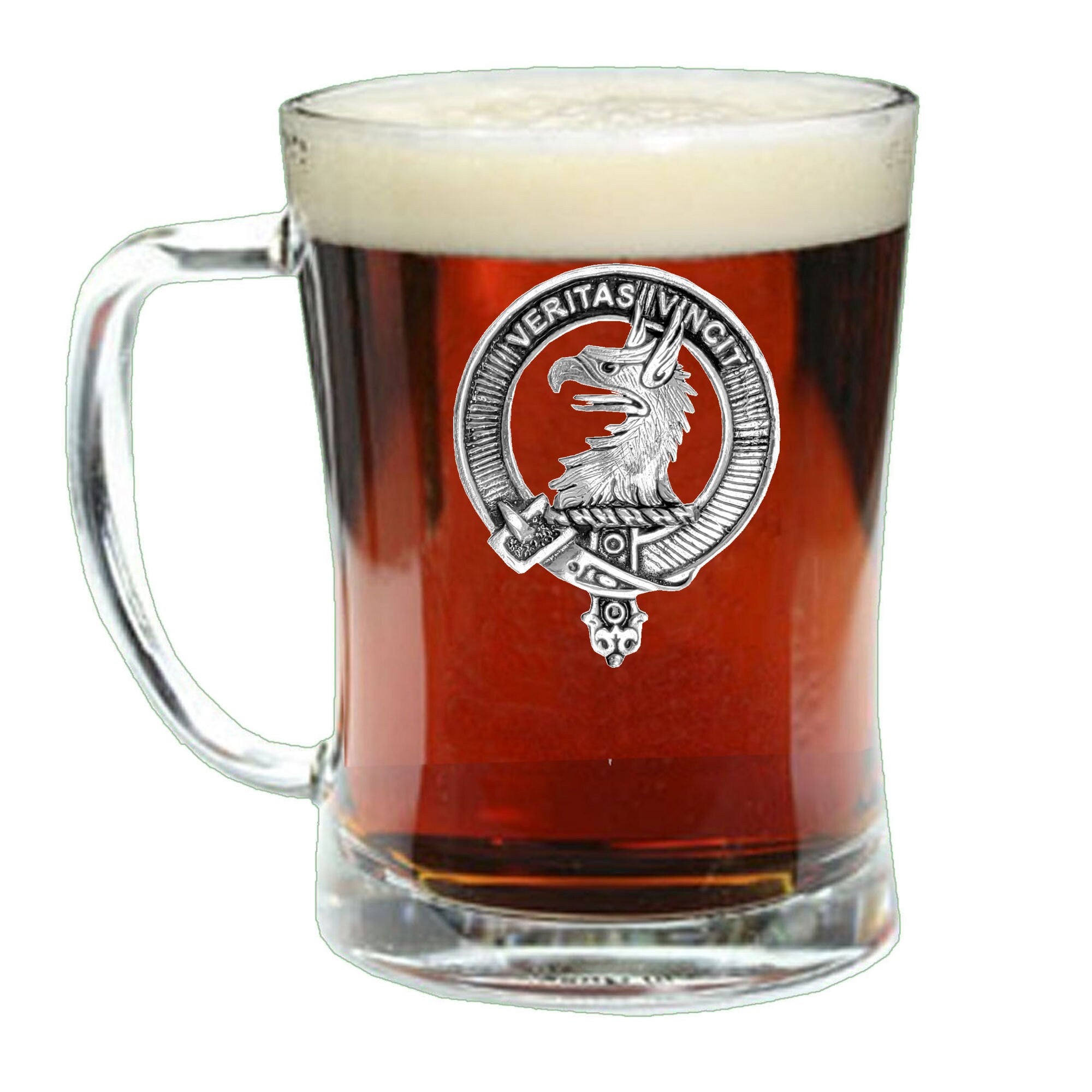 Allison Clan Crest Badge Glass Beer Mug