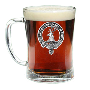 Rollo Clan Crest Badge Glass Beer Mug