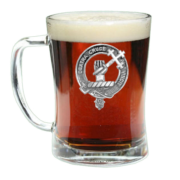 Sheppard Clan Crest Badge Glass Beer Mug
