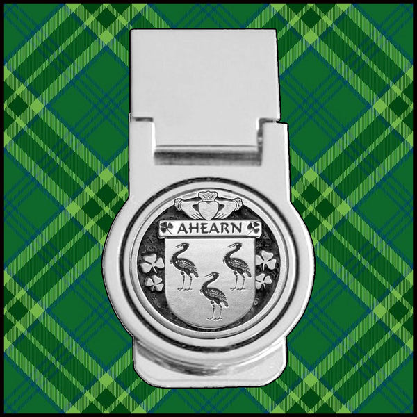Ahearn Irish Disk Coat of Arms Round Money Clip