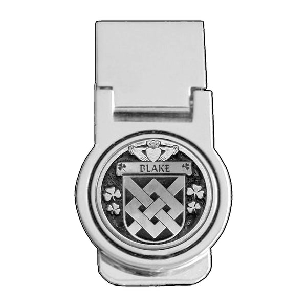 Blake Irish Disk Coat of Arms Round Money Clip