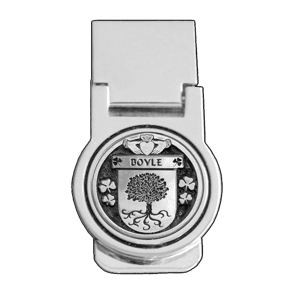 Boyle Irish Disk Coat of Arms Round Money Clip