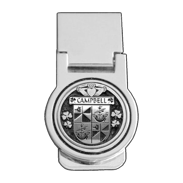 Campbell Irish Disk Coat of Arms Round Money Clip