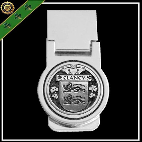 Clancy Irish Disk Coat of Arms Round Money Clip