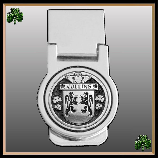 Collins Irish Disk Coat of Arms Round Money Clip