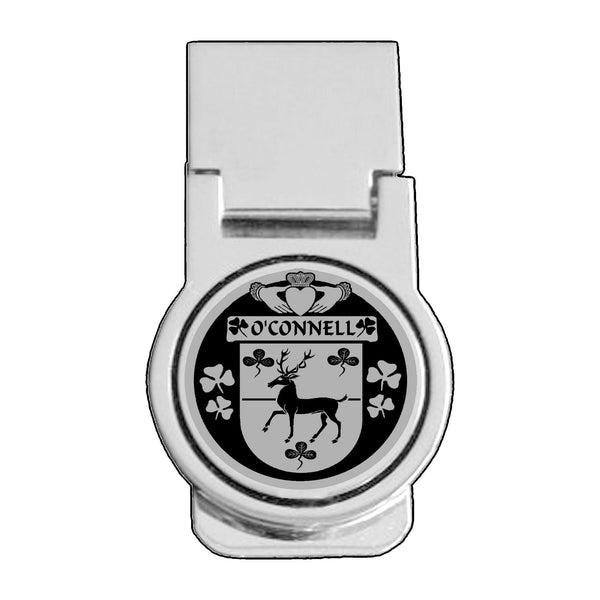 O'Connell Irish Disk Coat of Arms Round Money Clip