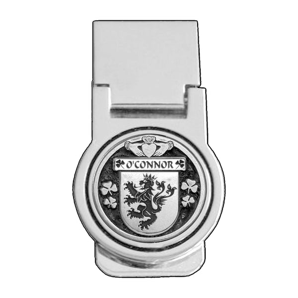 O'Connor Kerry Irish Disk Coat of Arms Round Money Clip