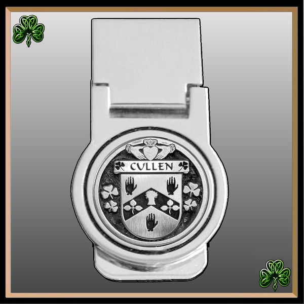 Cullen Irish Disk Coat of Arms Round Money Clip