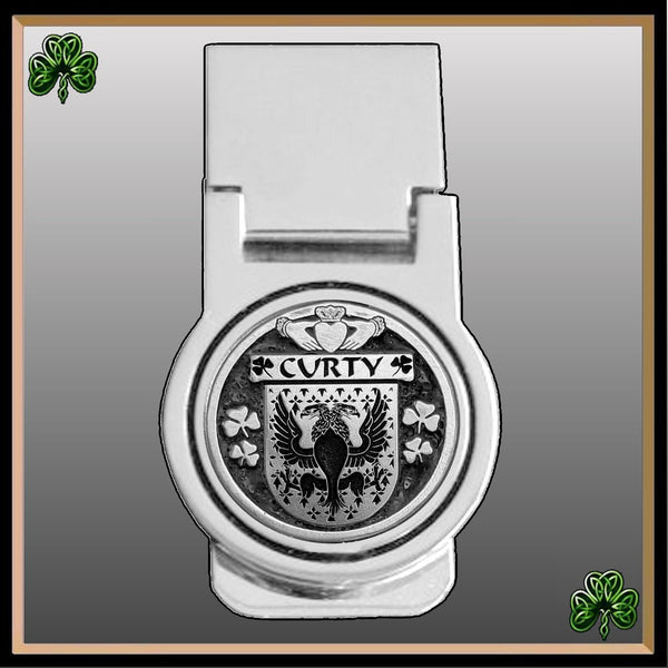 Curty Irish Disk Coat of Arms Round Money Clip