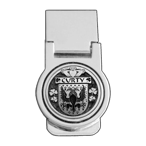 Curty Irish Disk Coat of Arms Round Money Clip