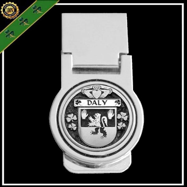 Daly Irish Disk Coat of Arms Round Money Clip