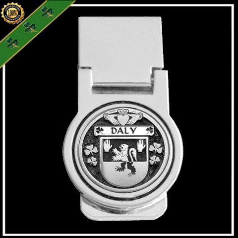Daly Irish Disk Coat of Arms Round Money Clip