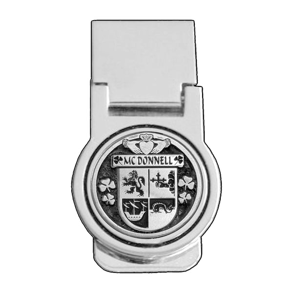 McDonnell Irish Disk Coat of Arms Round Money Clip