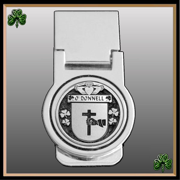 O'Donnell Irish Disk Coat of Arms Round Money Clip