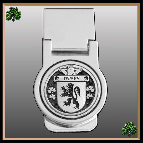 Duffy Irish Disk Coat of Arms Round Money Clip