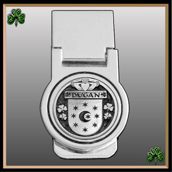 Dugan Irish Disk Coat of Arms Round Money Clip