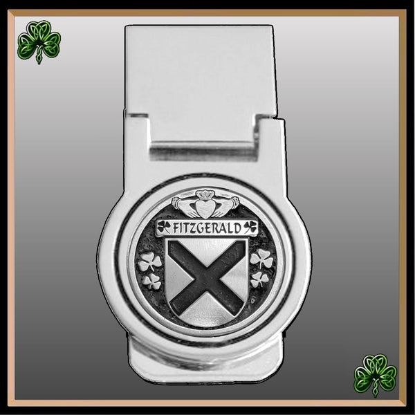 FitzGerald Irish Disk Coat of Arms Round Money Clip