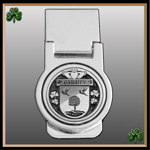 Garrity Irish Disk Coat of Arms Round Money Clip