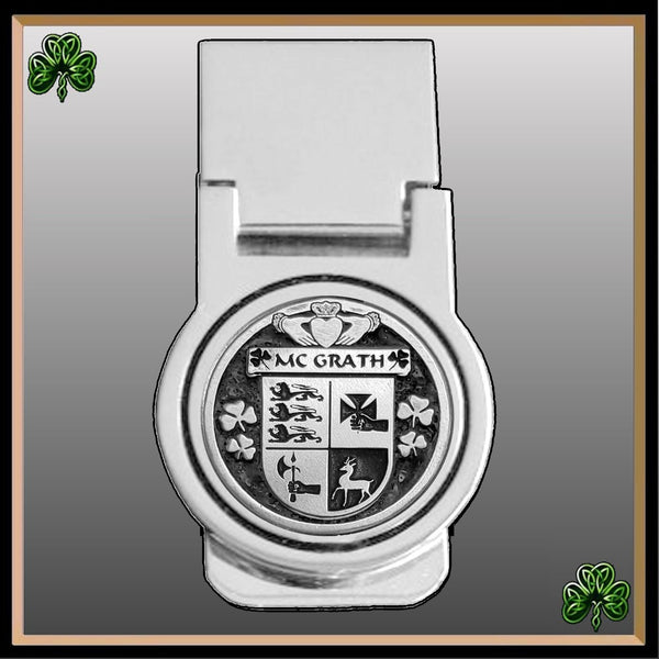 McGrath Irish Disk Coat of Arms Round Money Clip