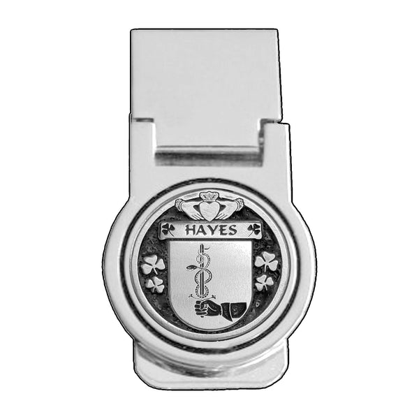 Hayes Irish Disk Coat of Arms Round Money Clip