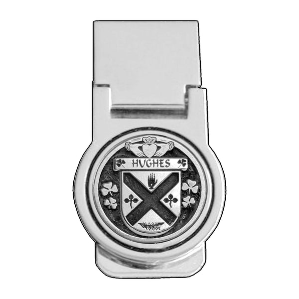 Hughes Irish Disk Coat of Arms Round Money Clip