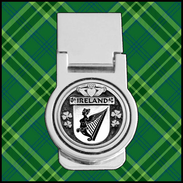 Ireland Irish Disk Coat of Arms Round Money Clip