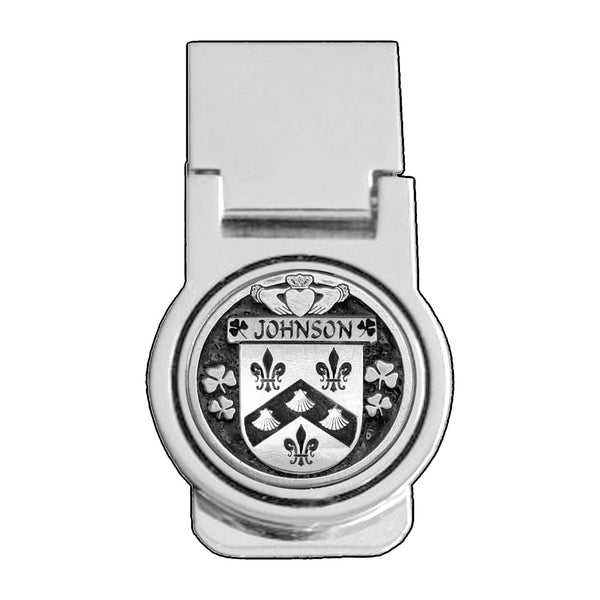 Johnson Irish Disk Coat of Arms Round Money Clip