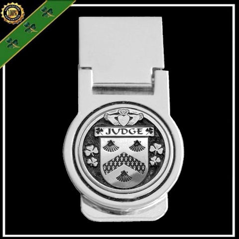 Judge Irish Disk Coat of Arms Round Money Clip