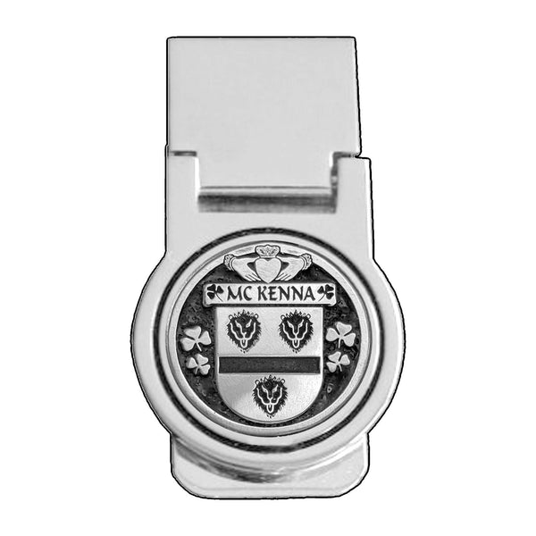 McKenna Irish Disk Coat of Arms Round Money Clip