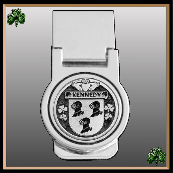 Kennedy Irish Disk Coat of Arms Round Money Clip