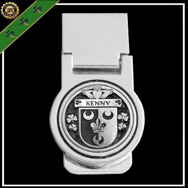 Kenny Irish Disk Coat of Arms Round Money Clip