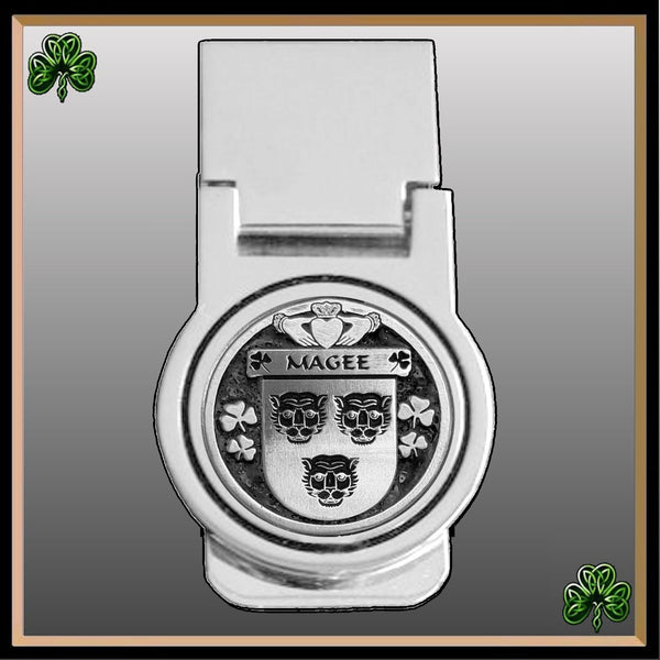 Magee Irish Disk Coat of Arms Round Money Clip