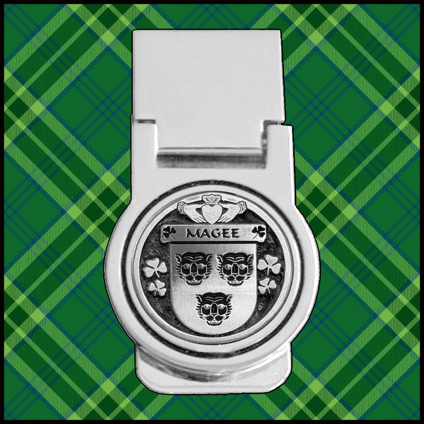 Magee Irish Disk Coat of Arms Round Money Clip