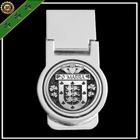 O'Marra Irish Disk Coat of Arms Round Money Clip