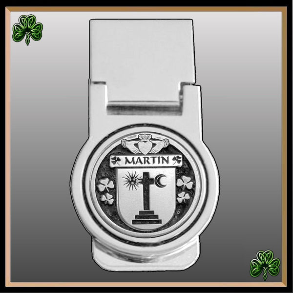 Martin Irish Disk Coat of Arms Round Money Clip
