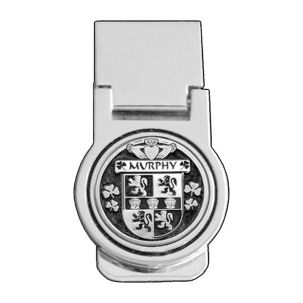 Murphy Irish Disk Coat of Arms Round Money Clip