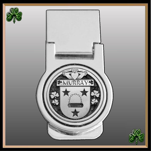 Murray 2 Irish Disk Coat of Arms Round Money Clip