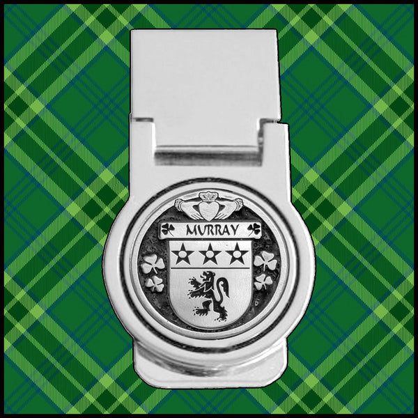 Murray Irish Disk Coat of Arms Round Money Clip