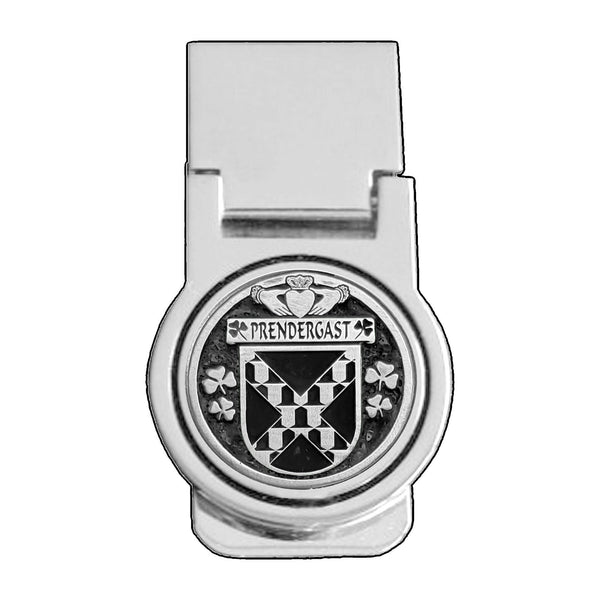Prendergast Tipperary Irish Disk Coat of Arms Round Money Clip